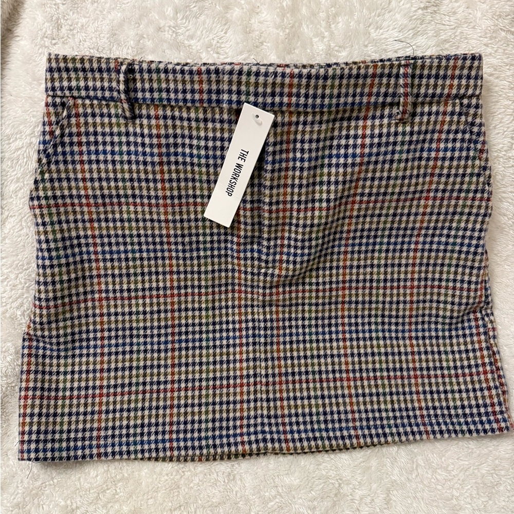 Workshop Republic Clothing Plaid Skirt - Red, Blue, White